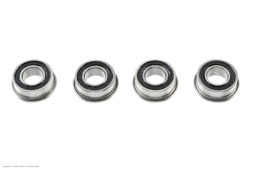 Revtec - Ball Bearing - Chrome Steel - ABEC 3 - Rubber Shielded - 4X8X3 - Flanged - MF84-2RS - 4 pcs