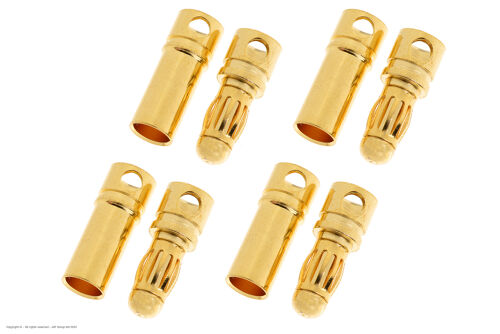 Revtec - Connector - 3.5mm - Gold Plated - Male + Female - 4 pairs