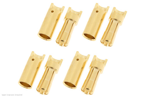 Revtec - Connector - 5.5mm - Gold Plated - Male + Female - 4 pairs