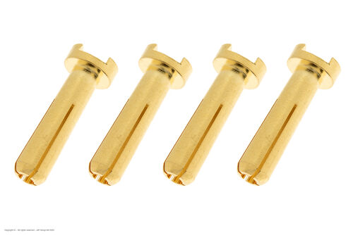 Revtec - Connector - 4.0mm - Gold Plated 90 Deg - Male - 4 pcs