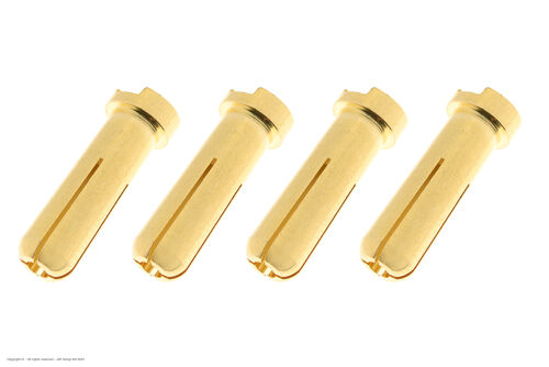 Revtec - Connector - 5.0mm - Gold Plated 90 Deg - Male - 4 pcs