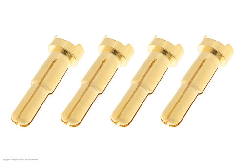 Revtec - Connector - 4.0 - 5.0mm - Gold Plated 90 Deg - Male - 4 pcs