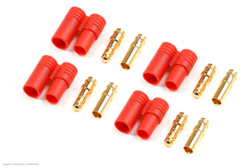 Revtec - Connector - 3.5mm - Gold Plated with Plastic Housing - 4 pcs