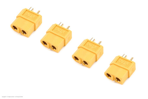 Revtec - Connector - XT-60 - Gold Plated - Male - 4 pcs