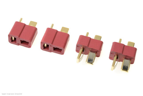Revtec - Connector - Deans - Gold Plated - Male + Female - 2 pairs