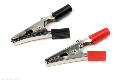 Revtec - Connector - Alligator Clip - Medium - Red + Black - 1 pair