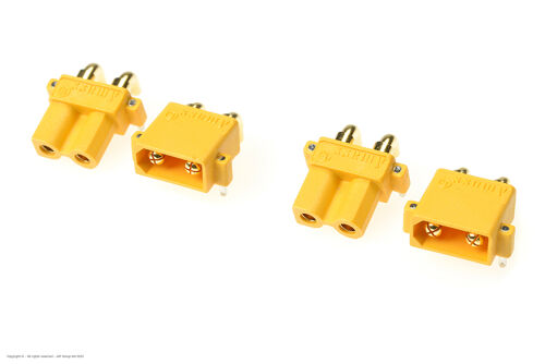 Revtec - Connector - XT-30PW - Gold Plated - Male + Female - 2 pairs