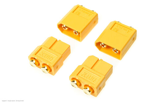 Revtec - Connector - XT-60PB - Gold Plated - Male + Female - 2 pairs