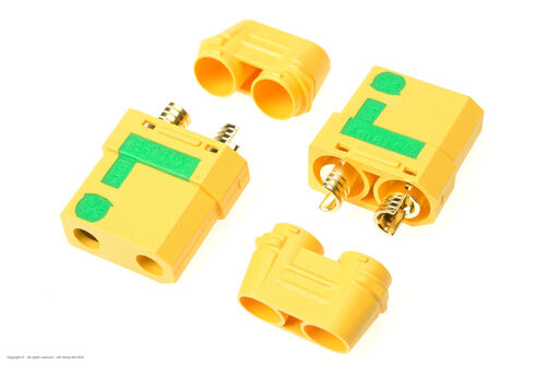 Revtec - Connector - XT-90S - Anti Spark - w/ Cap - Gold Plated - Male - 2 pcs