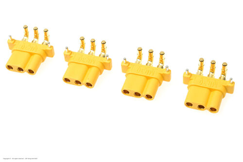 Revtec - Connector - MR-30PW 3-Pole - Gold Plated - Male - 4 pcs
