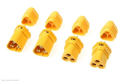 Revtec - Connector - MT-30 3-Pole - Gold Plated - Male + Female - 2 pairs