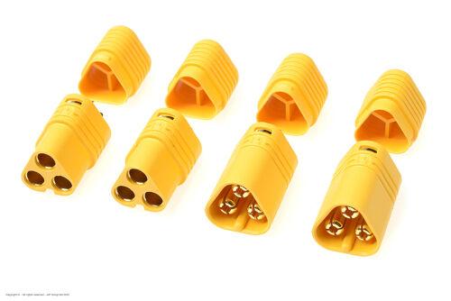 Revtec - Connector - MT-60 3-Pole - Gold Plated - Male + Female - 2 pairs