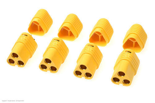 Revtec - Connector - MT-60 3-Pole - Gold Plated - Male - 4 pcs
