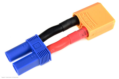 Revtec - Power Adapter Lead - EC-5 Socket <=> XT-90 Plug - 10AWG Silicone Wire - 1 pc