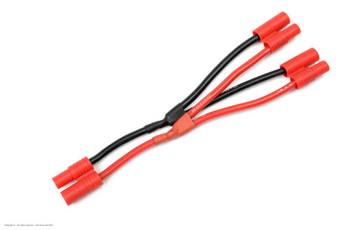 Revtec - Power Y-Lead - Parallel - 3.5mm Gold Connector - 14AWG Silicone Wire - 12cm - 1 pc