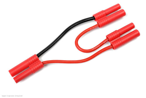 Revtec - Power Y-Lead - Serial - 4.0mm Gold Connector - 14AWG Silicone Wire - 12cm - 1 pc