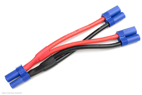 Revtec - Power Y-Lead - Parallel - EC-5 - 12AWG Silicone Wire - 12cm - 1 pc