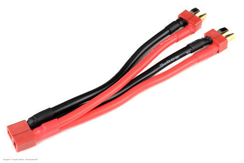 Revtec - Power Y-Lead - Parallel - Deans - 12AWG Silicone Wire - 12cm - 1 pc
