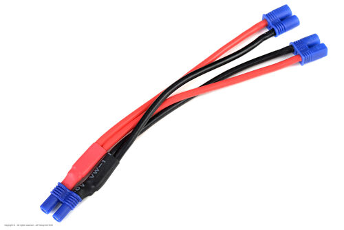 Revtec - Power Y-Lead - Parallel - EC-2 - 14AWG Silicone Wire - 12cm - 1 pc
