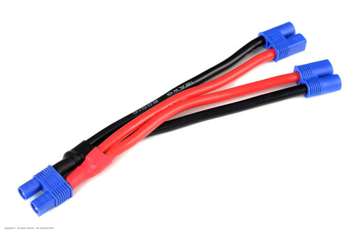 Revtec - Power Y-Lead - Parallel - EC-3 - 12AWG Silicone Wire - 12cm - 1 pc