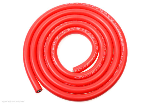 Revtec - Silicone Wire - Powerflex PRO+ - Red - 8AWG - 4197/0.05 Strands - OD 6.5mm - 1m