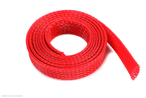 Revtec - Wire Protection Sleeve - Braided - 10mm - Red - 1m