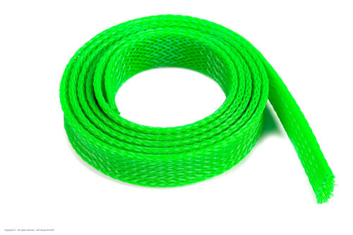 Revtec - Wire Protection Sleeve - Braided - 14mm - Neon Green - 1m
