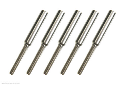 Revtec - Threaded Coupler - M2 - Outer - Wire Dia. 1.6mm - 5 pcs