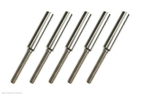 Revtec - Threaded Coupler - M2 - Outer - Wire Dia. 2.1mm - 5 pcs