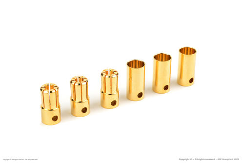Castle Creations - Bullet Connectors 6.5mm - 3 pcs Male + 3 pcs Female