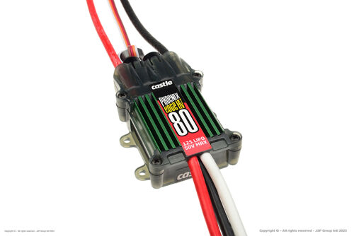 Castle Creations - Phoenix Edge 80 HV - High Performance Air-Heli High Voltage Brushless Controller - Datalogging - Telemetry Capable - Aux. Wire - 6-12S - 80A - Opto