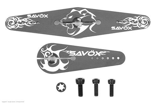 Savox - Horn Set - 80M - Aluminium - for 25T Spline Metal Gear servos