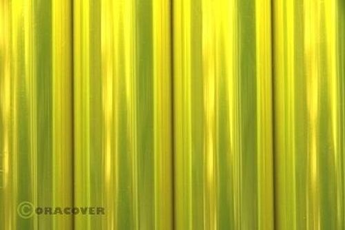 Oracover - Transparent Fluorescent Yellow ( Length : Roll 10m , Width : 60cm )