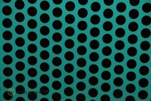 Oracover - Fun 1 (16mm Dots) Turquoise + Black ( Length : Roll 2m , Width : 60cm )