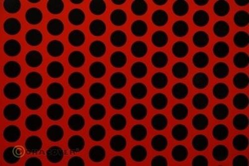 Oracover - Fun 1 (16mm Dots) Light Red + Black ( Length : Roll 2m , Width : 60cm )