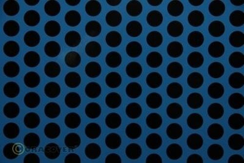 Oracover - Fun 1 (16mm Dots) Light Blue + Black ( Length : Roll 2m , Width : 60cm )