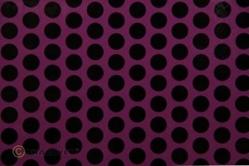 Oracover - Fun 1 (16mm Dots) Violet + Black ( Length : Roll 2m , Width : 60cm )