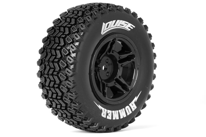 Louise RC - SC-HUMMER - 1-10 Short Course Tire Set - Mounted - Soft - Black Wheels - Hex 12mm - SLASH 2WD Rear - SLASH 4X4 F/R - L-T3224SBTR Louise RC - SC-HUMMER - 1-10 Short Course Tire Set - Mounted - Soft - Black Wheels - Hex 12mm - SLASH 2WD Rear - SLASH 4X4 F/R - L-T3224SBTR