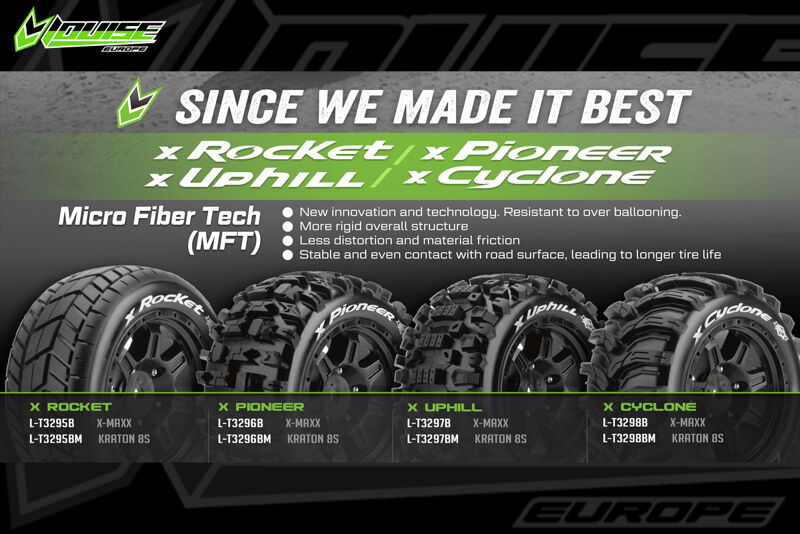 Louise RC X-Rocket Tyres for X-Maxx (2) LR-T3295B Louise RC X-Rocket Tyres for X-Maxx (2) LR-T3295B