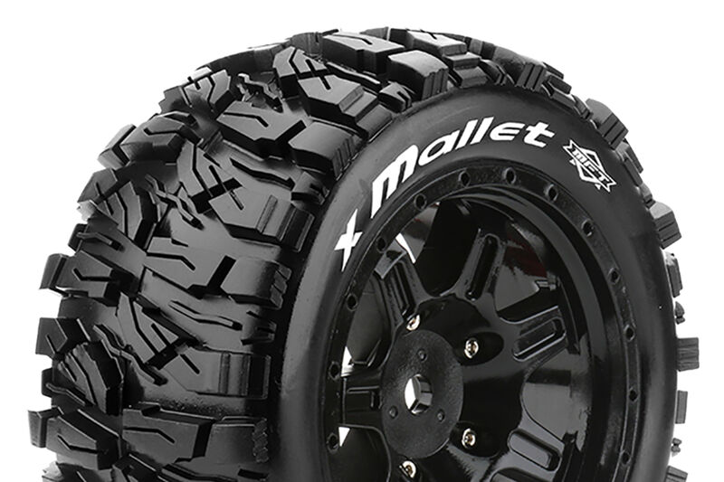 Louise X-MALLET Tires (MFT) on Black Kraton 8s Wheels Louise X-MALLET Tires (MFT) on Black Kraton 8s Wheels