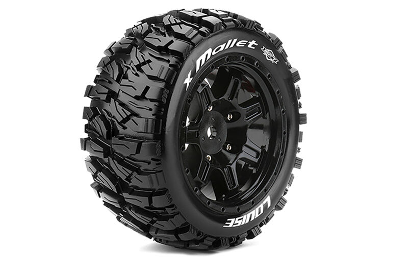 Louise X-MALLET Tires (MFT) on Black Kraton 8s Wheels Louise X-MALLET Tires (MFT) on Black Kraton 8s Wheels
