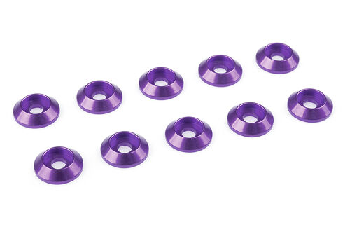 Team Corally - Aluminium Washer - for M3 Button Head Screws - OD=10mm - Purple - 10 pcs