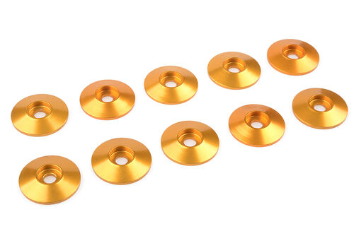 Team Corally - Aluminium Washer - for M4 Button Head Screws - OD=12mm - Gold - 10 pcs