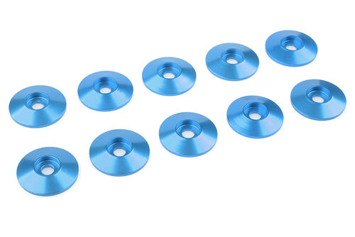 Team Corally - Aluminium Washer - for M4 Button Head Screws - OD=12mm - Blue - 10 pcs