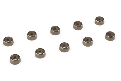 Team Corally - Aluminium Washer - for M2 Socket Head Screws - OD=6mm - Gun Metal - 10 pcs