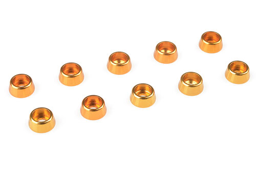 Team Corally - Aluminium Washer - for M2.5 Socket Head Screws - OD=7mm - Gold - 10 pcs