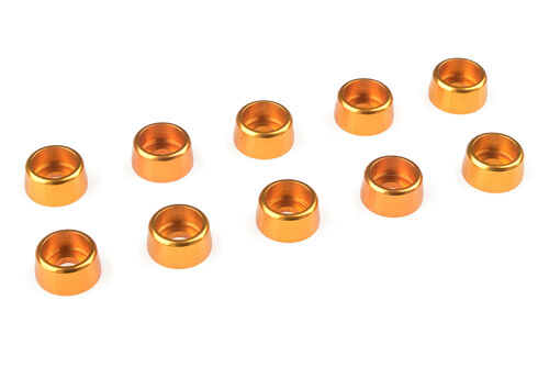 Team Corally - Aluminium Washer - for M3 Socket Head Screws - OD=8mm - Gold - 10 pcs