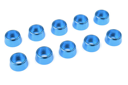 Team Corally - Aluminium Washer - for M4 Socket Head Screws - OD=10mm - Blue - 10 pcs