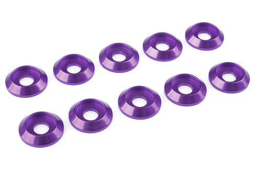 Team Corally - Aluminium Washer - for M5 Flat Head Screws - OD=12mm - Purple - 10 pcs