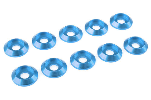 Team Corally - Aluminium Washer - for M5 Flat Head Screws - OD=12mm - Blue - 10 pcs